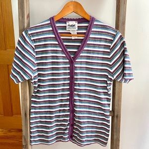 Vintage 90s striped knit top Northern Reflections